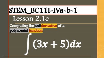 THE CALCULUS: Computing the Antiderivative of a Polynomial Function_3