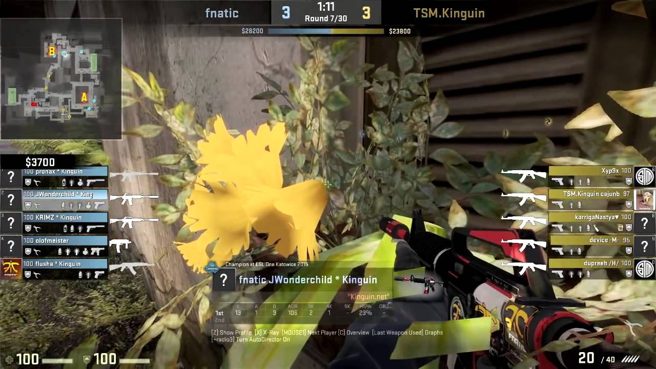 CSGO: POV fnatic JW vs TSM (29/19) inferno @ CCS Kick off Season Finals