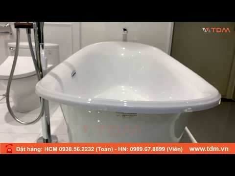 TDM.VN | Review bồn tắm lập thể TOTO PPY1806PWNE#W có 4 chân đứng màu bạc cổ điển