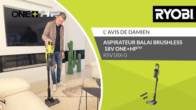 Test et avis de l'aspirateur sur batterie RYOBI R18PV 18V ONE+ - Zone  Outillage