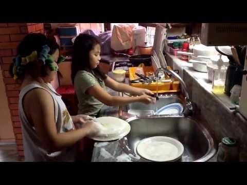 Doing chores on a holiday. Mom, arent you proud of us? @toscaferia