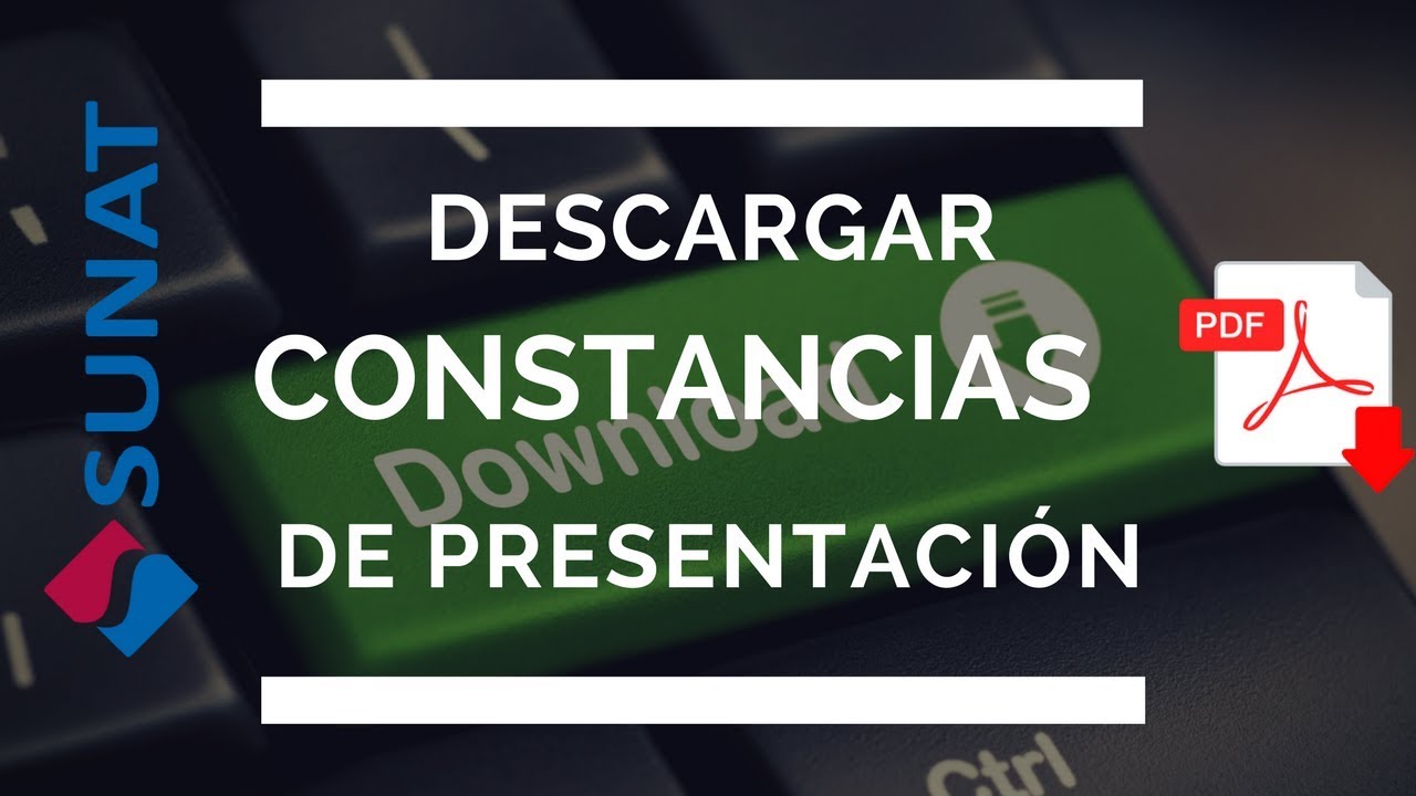 Como descargar mis Constancias de Presentacion SUNAT - YouTube