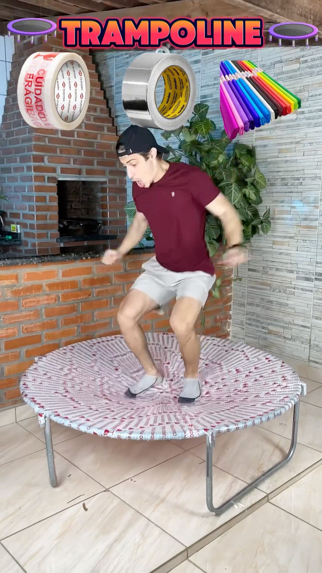 Qual objeto fez o trampolim mais resistente?!? #shorts #challenge