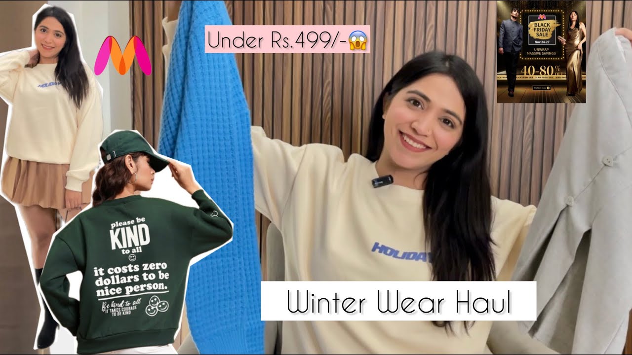 *MYNTRA* Good Quality Winter Wear Haul 💕 Under Rs.499/😱 💰 Black