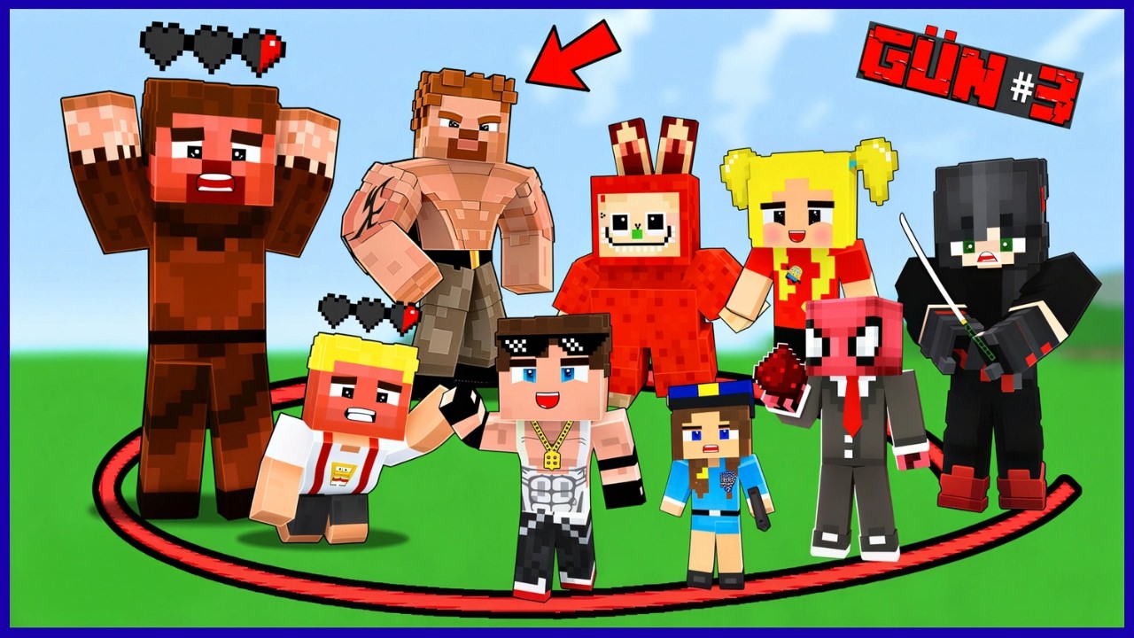 MİNECRAFT PARODİLERİ KARAKTERLERİ DAİREDEN ÇIKARSAN ÖLERSİN 😂 - Minecraft