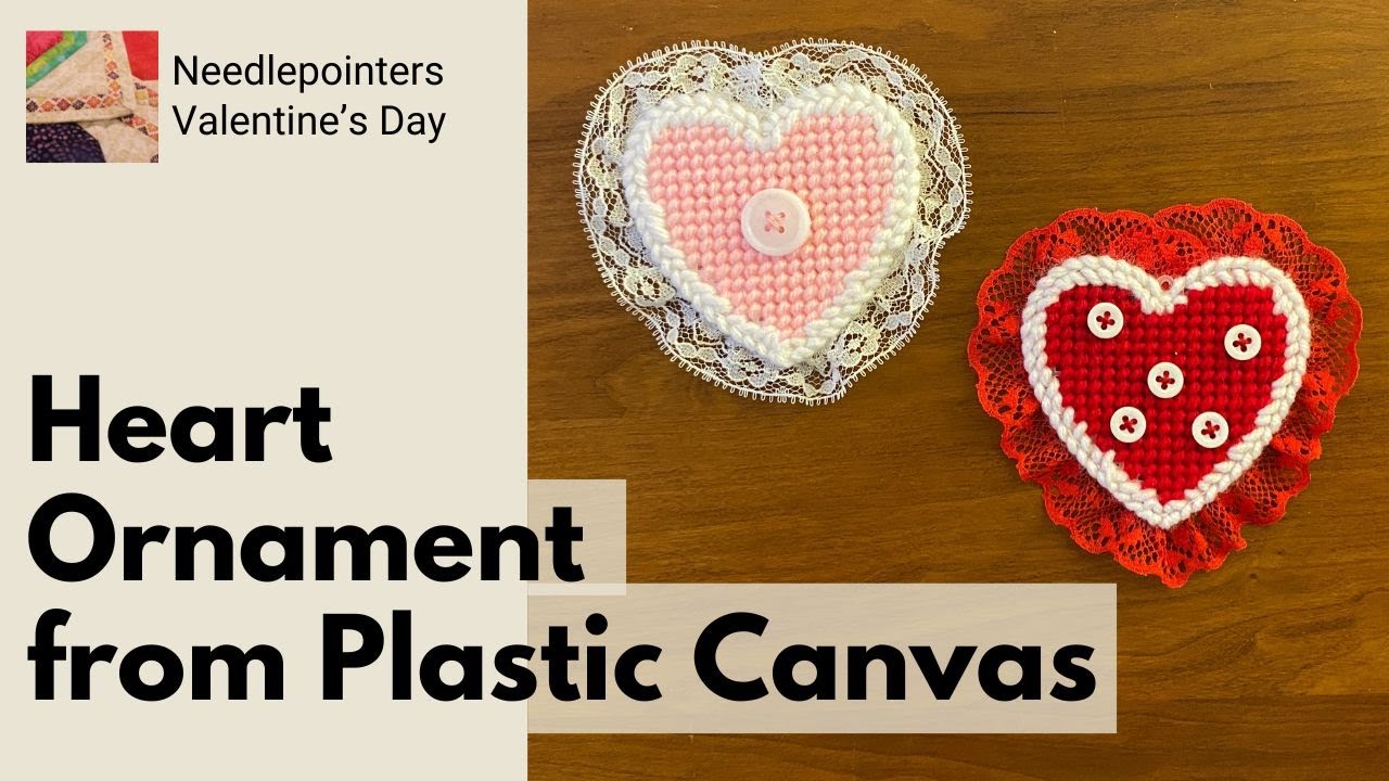 Heart Ornament Perfect for Valentine's Day with Plastic Canvas - YouTube heart-ornament-perfect-for-valentine-s-day-with-plastic-canvas-youtube
