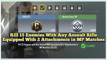 CODM Kill 15 Enemies With Any Assault Rifle Equipped With 2 Attachments in MP Matches Task Complete