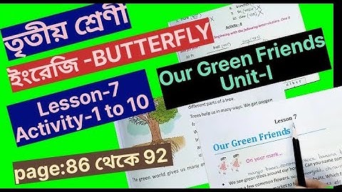 Class 3 English Page 86 to 92 "Our Green Friends" Activity 1 to 10 @primaryschooleducation34