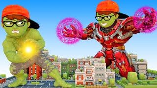 Scary teacher Fun 3D animation - Iron Nick vs Zombie Hulk and Siren Head