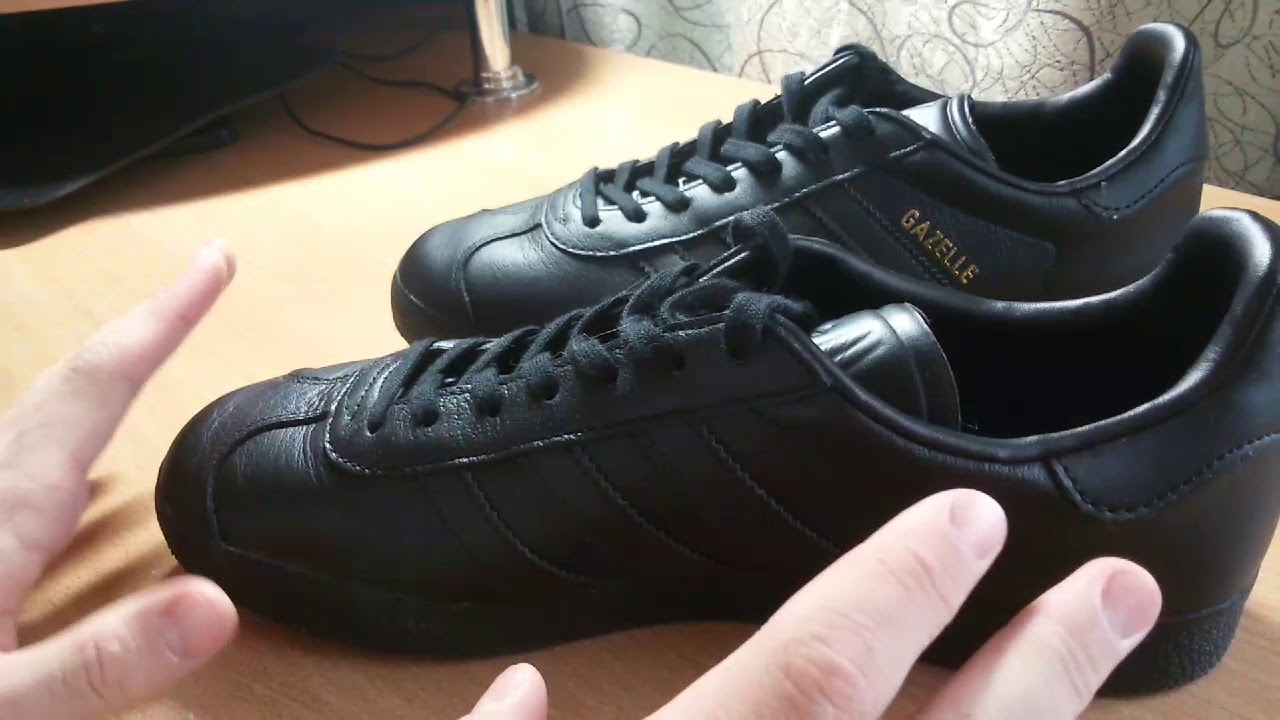 adidas gazelle black leather