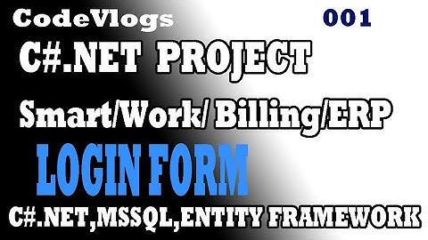 C# .Net Windows Application Project Smart Billing Part 1 Login Form