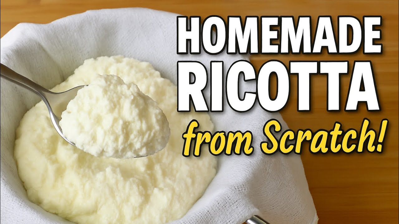 How to Make Homemade Ricotta Cheese 🧀 