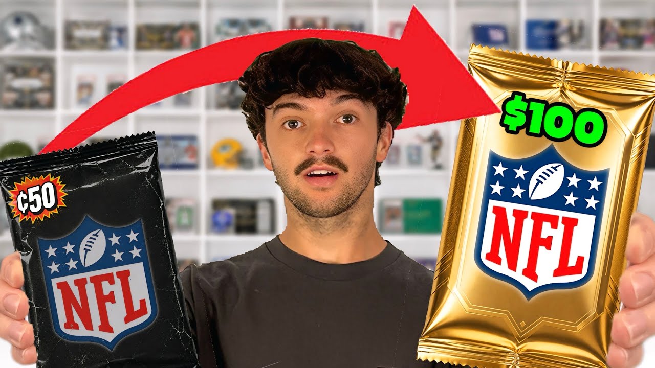 $0.50 vs. $100 Pack of Sports Cards