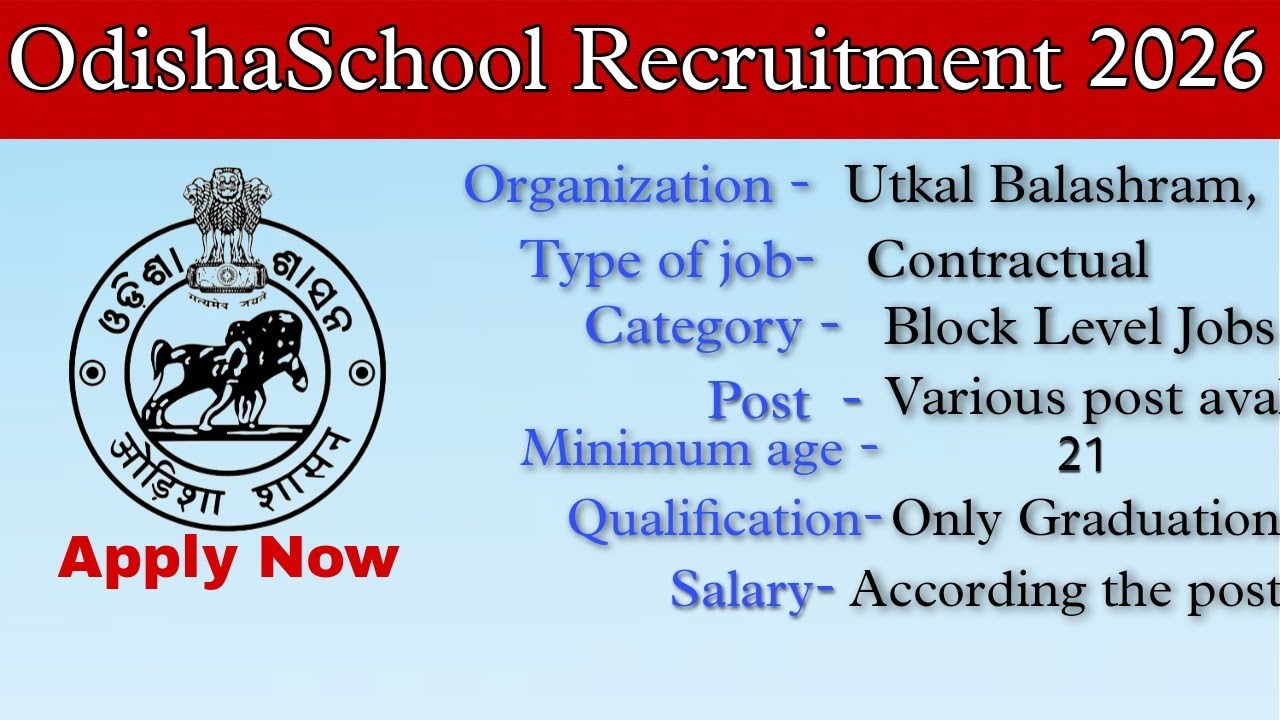 Odisha Ashram School Recruitment 2026 ! Notification Out For Teaching And Non Teaching Posts