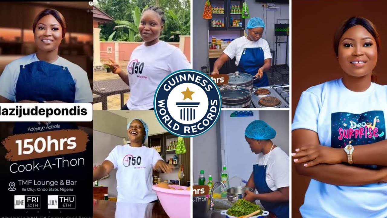 Nigerian Chef, Adeola, Begins 150-hour Cookathon To Unseat Hilda Baci