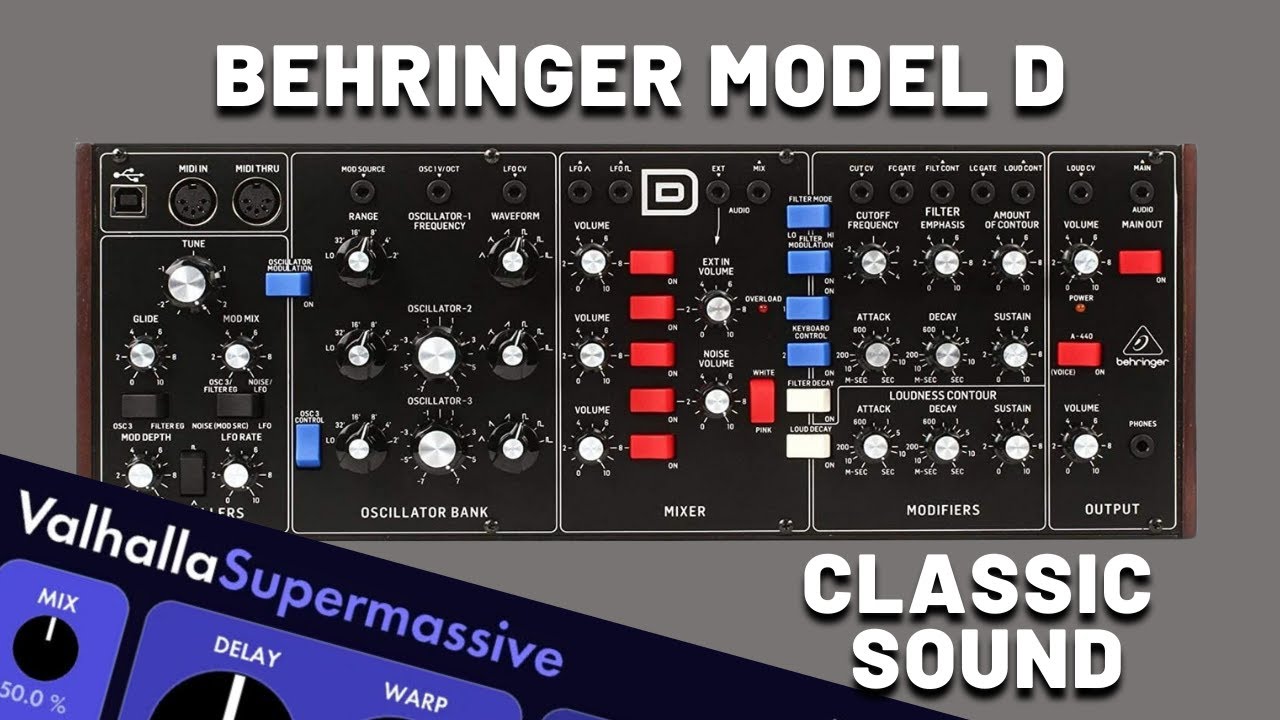 Classic Sound with Behringer Model D [Synthesizer Demo] (No