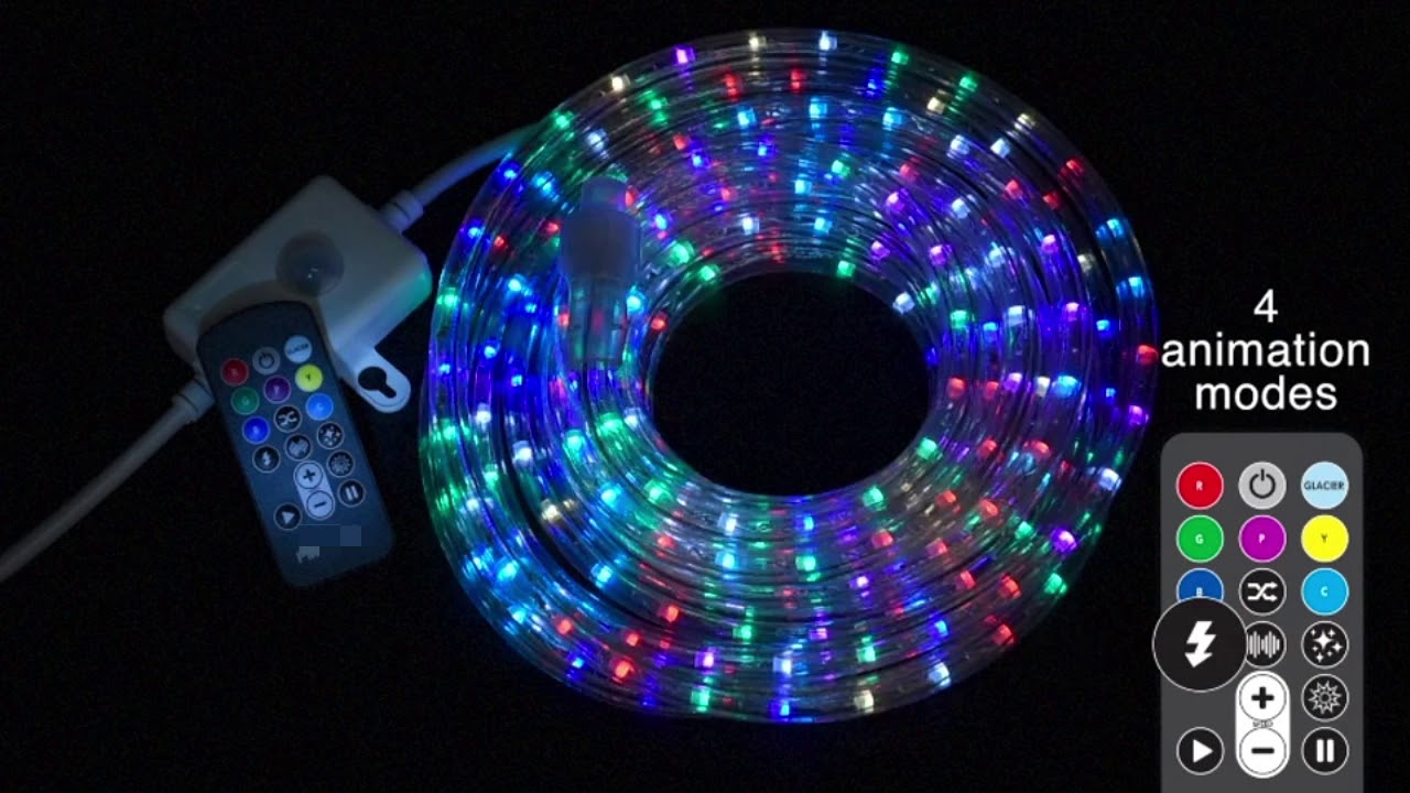 RGB Color Changing Rope Light - YouTube