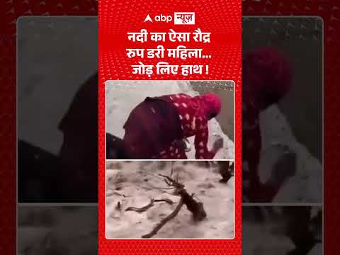 Viral News : नदी का ऐसा रौद्र रुप डरी महिला जोड़ लिए हाथ !| Latest News | #shorts #viralvideo