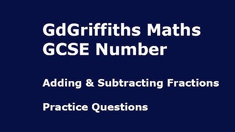 Adding Fractions with different denominators