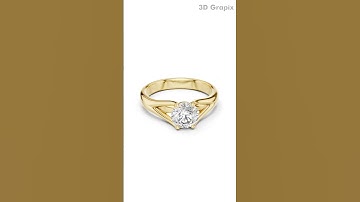 Jewellery CAD Design Rendering Ring - 059 | Gold | 360° Realistic View #3dgrapix #3DRendering