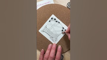 Daily Zentangle practice tile with tangles Crescent Moon-Hollibaugh-Florz-Printemps&Tipple. #shorts