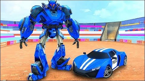 Steel Robot Police Car: Derby Robot Transform Games - Android Gameplay