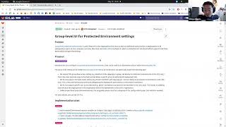 Walkthough: Group-level UI for Protected Environment settings Details