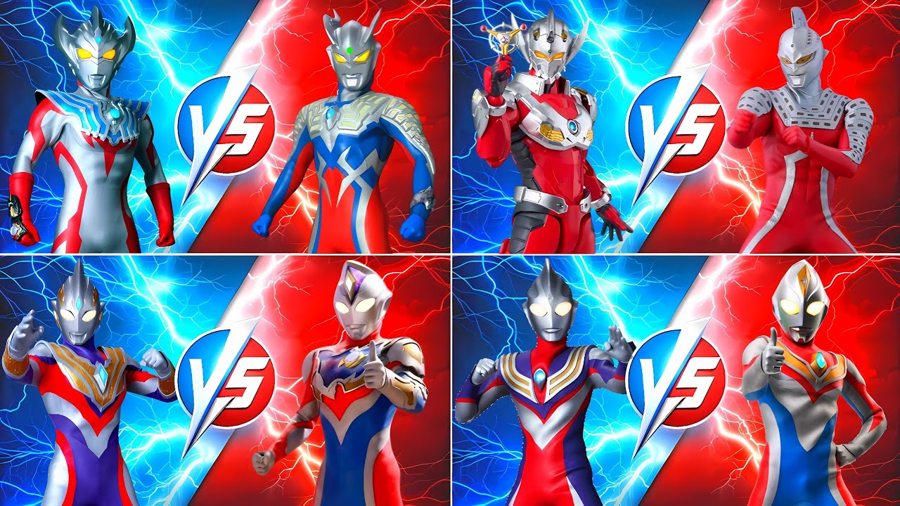 ウルトラマン TAIGA VS ULTRAMAN ZERO, TARO VS ULTRASEVEN X, TRIGGER VS DECKER, TIGA VS DYNA #ウルトラマン #怪獣
