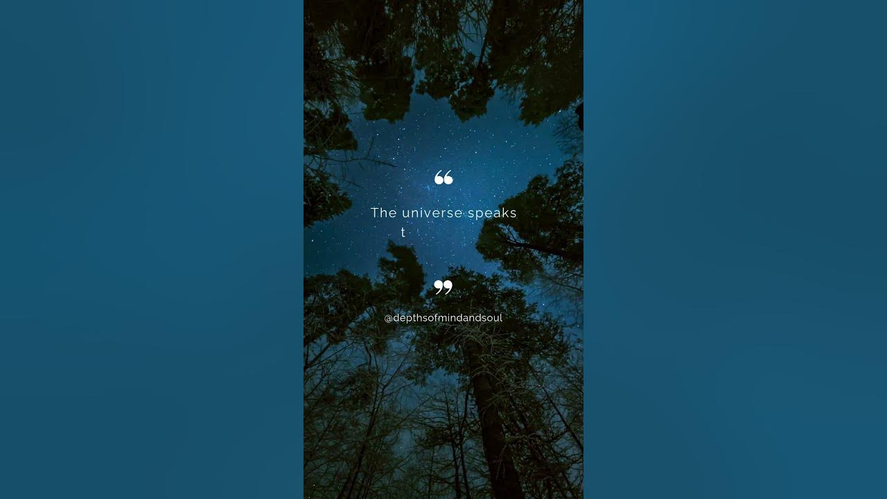 What has silence revealed to you? universe soul mind motivation 