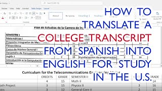 How to Translate a College Transcript from Spanish into English screenshot 3