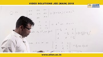 JEE Main 2018 Exam Mathematics Solution – Q. No. 54, 55, 56 (Paper Code-C)