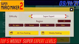 Top 5 Most Popular Super Expert Levels Of The Week 09/11/21: Super Mario Maker 2