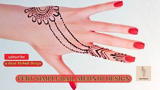 Very Simple Bail Mehndi Design Jewelry Mehndi Design Back Hand Latest Henna Design Bail Mehndi