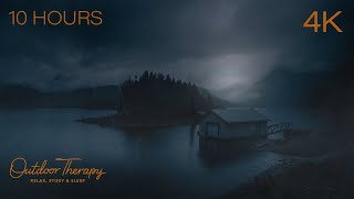 A LAKEHOUSE THUNDERSTORM To Calm Your Noisy Mind | Rain & Thunder Ambience | RELAX | STUDY | SLEEP