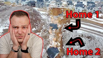TWO HOMES Slide Completely Off A Cliff | Edge Homes Disaster In Utah...