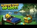 if sleeping gives OP loot in Minecraft? 🛏️💎 #minecraft #gaming