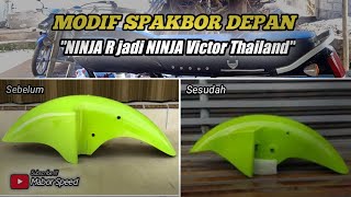 Modif Spakbor depan Ninja R jadi Ninja Victor | | By. Mabor Speed