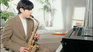 Taehyung playing saxophone