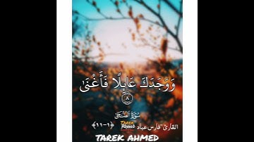 حالات واتس قرانيه الشيخ فارس عباد سوره الضحى تلاوه خاشعه💔😢