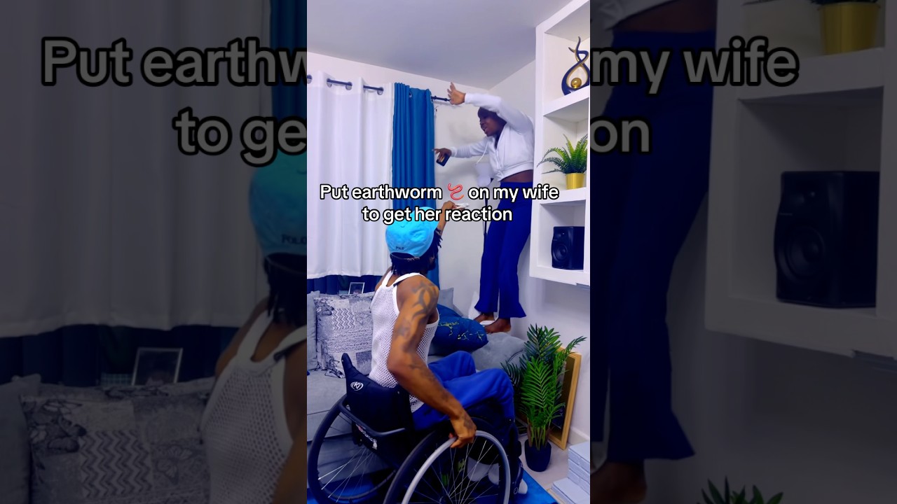 Put earthworm 🪱 on my wife to get her reaction