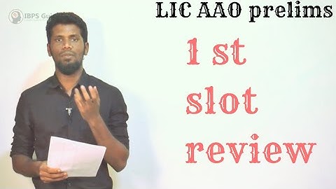 LIC AAO prelims 1st slot | Review & analysis | Mr.Jackson