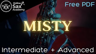 How to play 'Misty' on sax: Intermediate + Advanced Versions #52