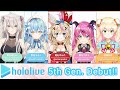 Hololive 5th gen trailer introduction reaction video of choco sensei and uruha rushia