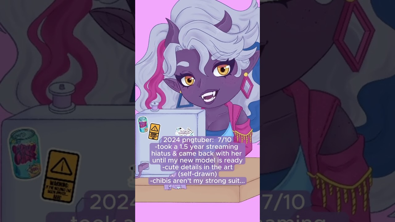 My first Vtuber model was ROUGH 😭 #vtuber #tiefling #twitchstreamer #cosplay #pngtuber #live2d