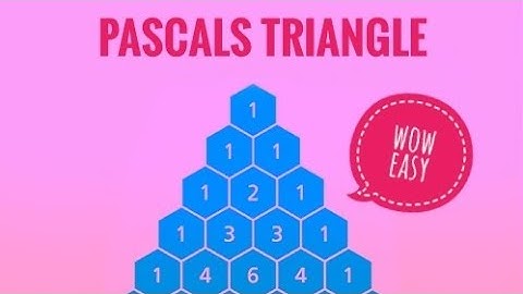 EASY WAY TO LEARN PASCALS TRIANGLE #maths #python #coding #physics