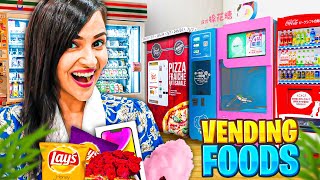 Living on VENDING MACHINE Foods for a DAY 😲 screenshot 3