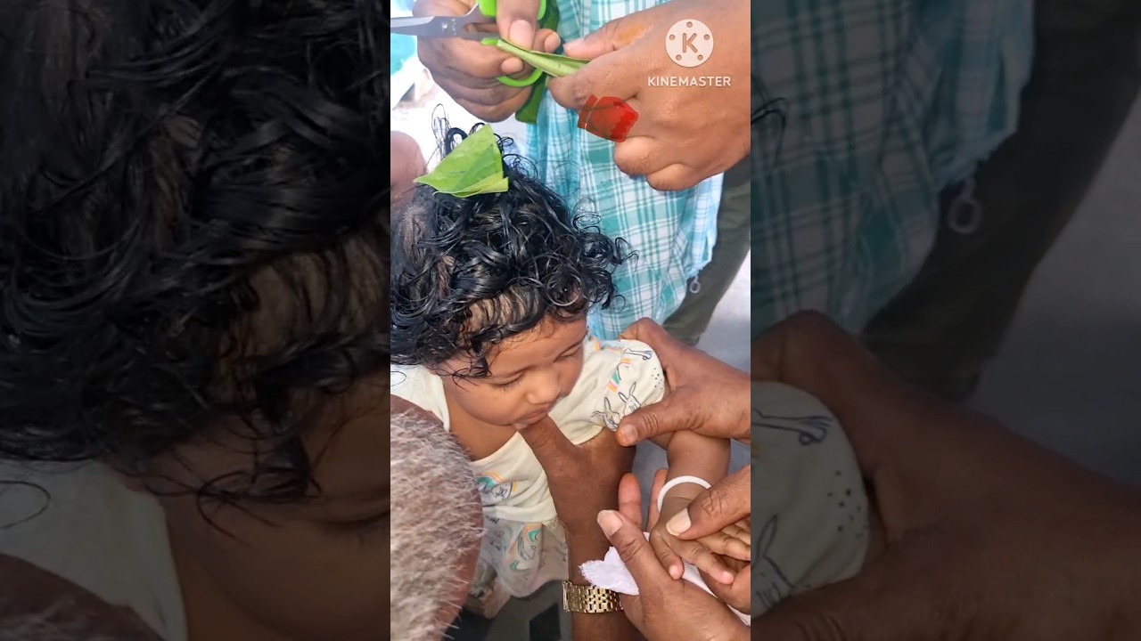 Puttu Ventrukalu||పుట్టు వెంట్రుకలు#cutebaby hair cut#Mundan ceremony#short video#viral#Vasunaveenas