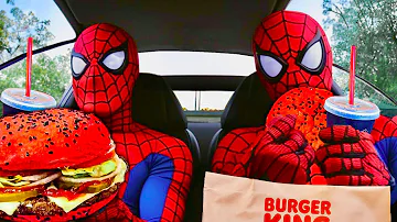 Spidermen Try the Spider-Verse Whopper