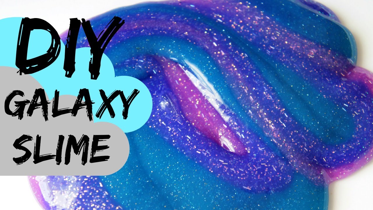 I made DIY Galaxy slime out of Sta-Flo liquid starch, clear Elmers glue,  and three different colors of extra fine glitter. …