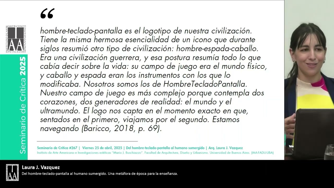 Del hombre teclado pantalla al humano sumergido  Una metáfora de época para la enseñanza